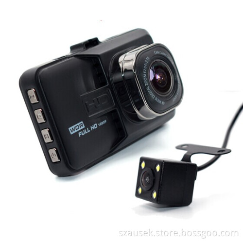 Dual Camera Car DVR hd 1080p video resolution dual dash camera 3.0 inch screen dual car camera